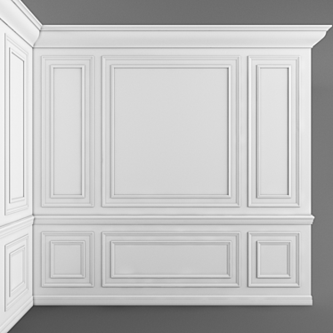 Elegant Decorative Plaster 3D model image 1 