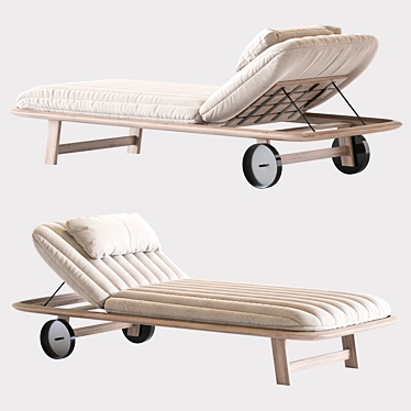 Luxurious Tellaro Sun Lounger: Unwind in Style 3D model image 1 