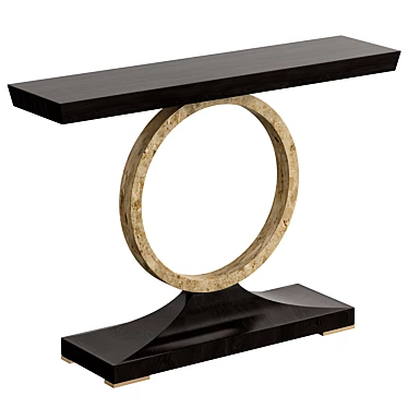 Elegant Circle Console Table 3D model image 1 
