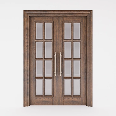 Title: Custom Classic Swing Doors 3D model image 1 