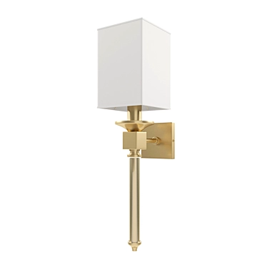 Modern Nickel Gold Brass Wall Sconce 3D model image 1 