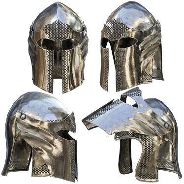 Medieval Armor Barbuta Helmet 3D model image 1 