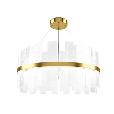 Elegant Brass Pendant Light 3D model image 1 