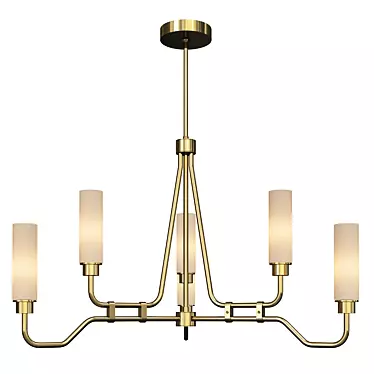 Elegant Winfield 6-Light Chandelier 3D model image 1 