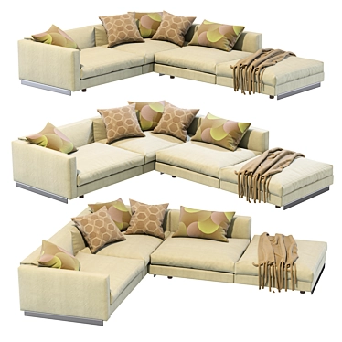 Modern Arflex Rendezvous Sectional 3D model image 1 