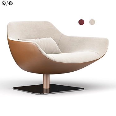 Elegant Meredith Armchair 3D model image 1 