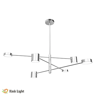 Chrome Loft Chandelier, LED, 78cm Height, 90cm Diameter 3D model image 1 