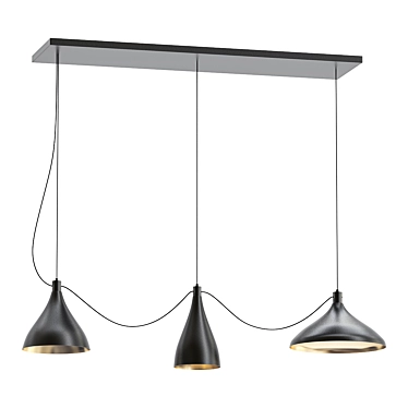 Sleek Swell Pendant Lamp Trio 3D model image 1 