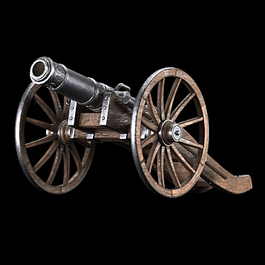 18th Century PBR Cannon Model 3D model image 1 