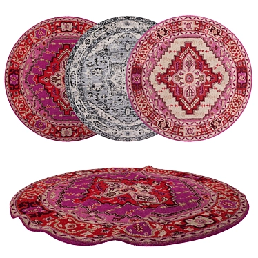 Round Rugs Set - Versatile 3D Models 3D model image 1 