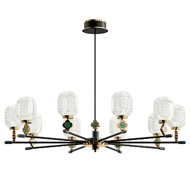 Elegant Laura CH-B Chandelier 3D model image 1 