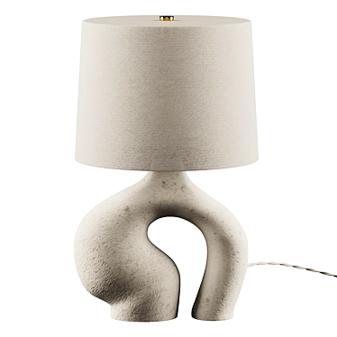 Sleek Circle Lamp: Modern Elegance 3D model image 1 