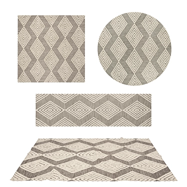 Versatile Set of 8 3D Rugs 3D model image 1 