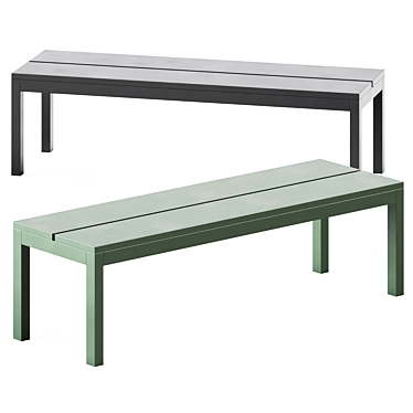 Modern Outdoor Bench 150x48x43 cm 3D model image 1 