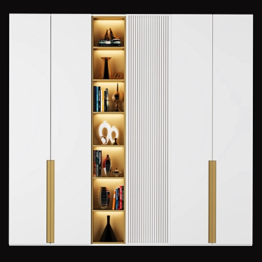 21-Shelf Cabinet: Spacious and Stylish 3D model image 1 