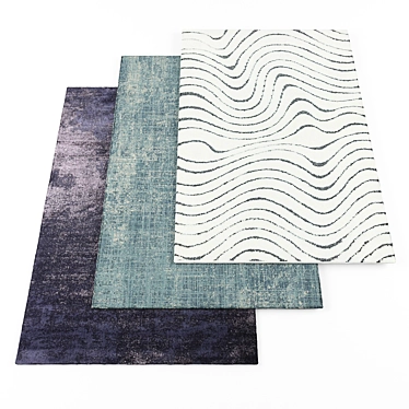 Modern Rugs Set | High-Resolution Textures | 5 Pieces 3D model image 1 