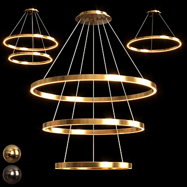 Cerchio Pendant Chandelier 3D model image 1 