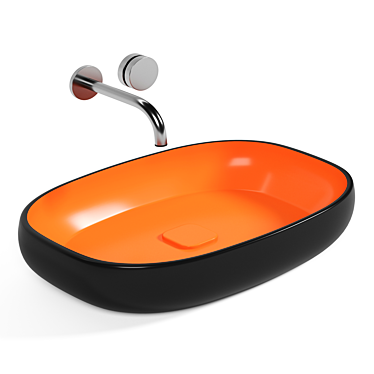 Metamorfosi Square Washbasin: Stylish & Functional 3D model image 1 