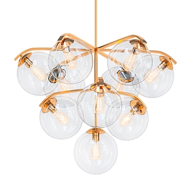 Elegant 10-Light Spotlight Chandelier 3D model image 1 