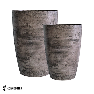 Veranda Concrete Planter Collection 3D model image 1 