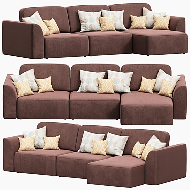 Modern Comfort: Corner Sofa Sietl Xoff 3D model image 1 