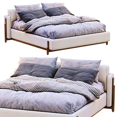 Zegen Ash Bed - 2013 Modern Millimeter-Sized Furniture 3D model image 1 