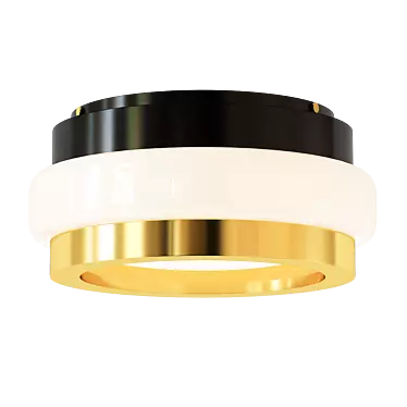 Modern Glam Beckenham Flush Ceiling Mount 3D model image 1 