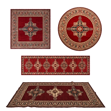 Versatile Set of 8 Rugs: VRayFur, VRayDisplacement, CoronaDisplacement Effects 3D model image 1 