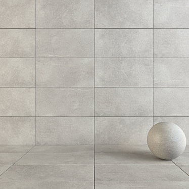 Val Di Susa White Rock: Wall and Floor Set 3D model image 1 