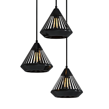 Modern Hollowed Pendant Lamp 3D model image 1 