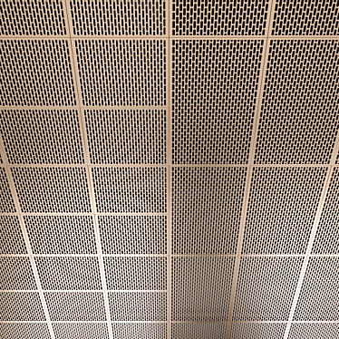 Perforated Metal Panels for Stylish Ceiling and Wall Decor 3D model image 1 