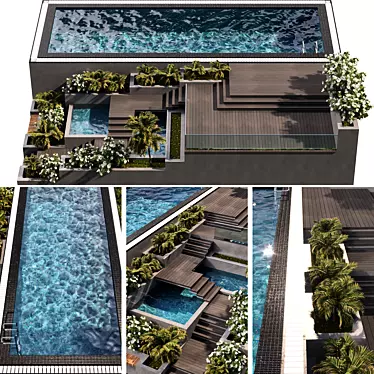 Stunning Pool with Landscaping 3D model image 1 