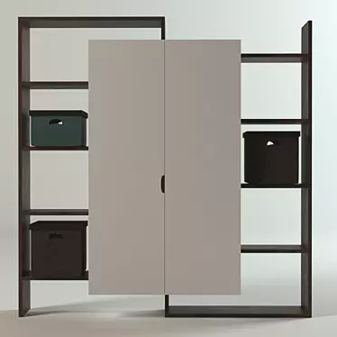 Eco Modular Wardrobe 3D model image 1 