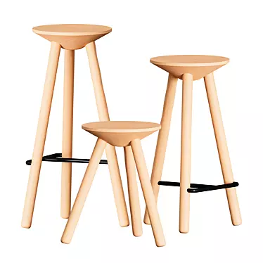 Sleek Luco Stool: Modern Design 3D model image 1 