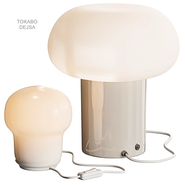 Opal White Glass Table Lamp 3D model image 1 