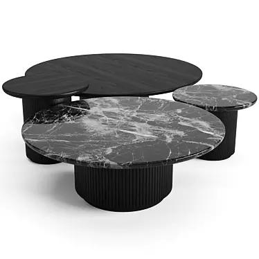 Gubi Moon: Elegant Coffee Table Set 3D model image 1 