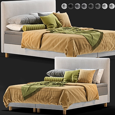 Ikea Lauvik Divan Bed: Sleek and Versatile 3D model image 1 