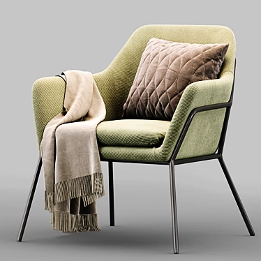 Elegant Shelford Armchair 3D model image 1 