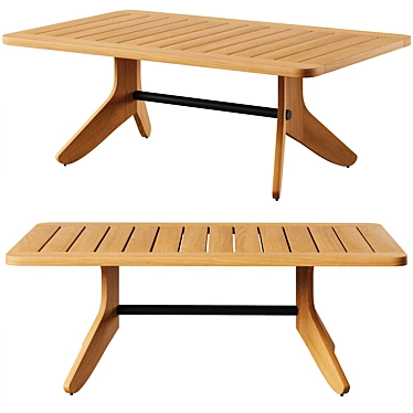 Kinney Teak Outdoor Coffee Table: Stylish and Durable 3D model image 1 