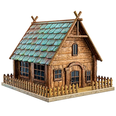 Cartoon Home Model for 3D Max 3D model image 1 