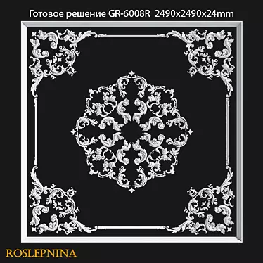 Elegant Ceiling Composition GR-6008R 3D model image 1 