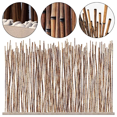 Bamboo Pebble Decor: Natural and Versatile 3D model image 1 