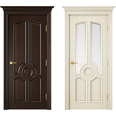 Contemporary UV Mapped Interior Door 3D model image 1 