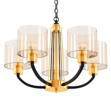 Elegant Teodora Chandelier 3D model image 1 