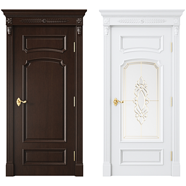 Modern Interior Door: 3D Model 3D model image 1 