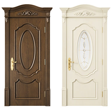 Stylish Interior Door 3D model image 1 