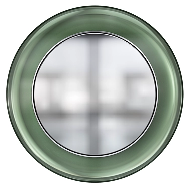 1960 Italian Circular Glass Mirror 3D model image 1 