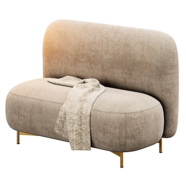 Cozy Chic Sofa Buddy 3D model image 1 