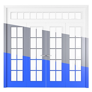 Elegant Sliding Door Partition 3D model image 1 