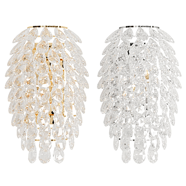 Candela Luxe Silver Gold Chandelier 3D model image 1 